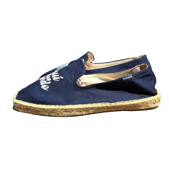 🌻NEW SOLUDOS X ROSEWOOD Aqui Me Quedo Camper Slip On Espadrille Shoes Size 9 - Picture 4 of 13
